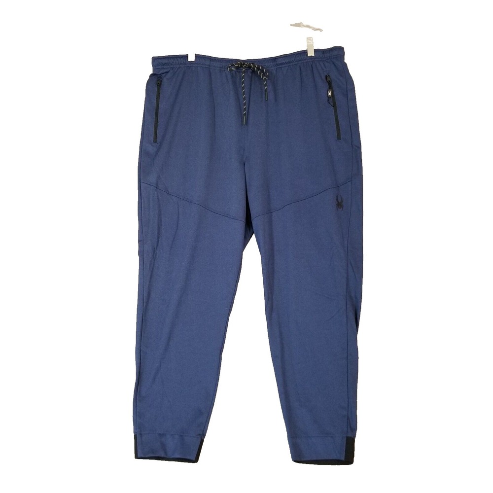 Spyder Active Sweat jogger pants men's 2xl xxl blue stretch Comfort waist sports